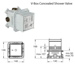 VitrA Root Round Built-In 3-Way Shower Diverter -Duravit Store M700 2023 4 5 8 2 15 224