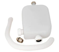 Nuie 4 Tap Hole White Hose Retainer With Drain