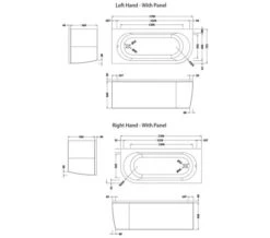 Nuie Crescent 1700 X 725mm White Back-To-Wall Bath -Duravit Store M700 2023 4 8 6 56 21 362
