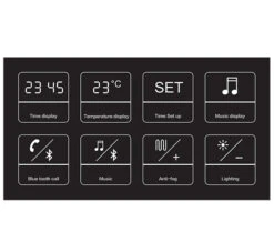 QS Basics Dibex 900 X 500mm Digital Matt Black Bluetooth LED Mirror -Duravit Store M700 2023 5 12 7 40 37 992