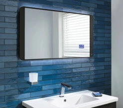QS Basics Dibex 900 X 500mm Digital Matt Black Bluetooth LED Mirror -Duravit Store M700 2023 5 12 7 40 55 851