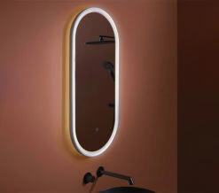 QS Basics Oval 450 X 1000mm Backlit LED Mirror