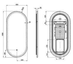 QS Basics Oval 450 X 1000mm Backlit LED Mirror -Duravit Store M700 2023 5 18 7 43 56 899