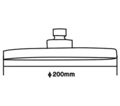 Nuie 200mm ABS Fixed Shower Head -Duravit Store M700 2023 5 19 12 21 29 583