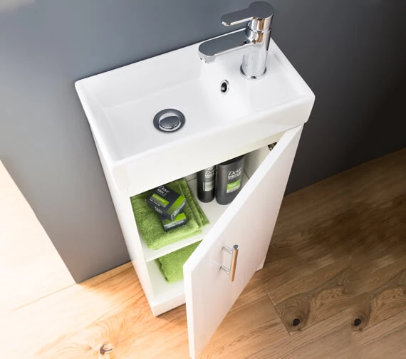 Nuie Vault 405 X 861mm Single Door Floor Standing Compact Unit And Basin 11 Nuie Vault 405 X 861mm Single Door Floor Standing Compact Unit And Basin - Image 9