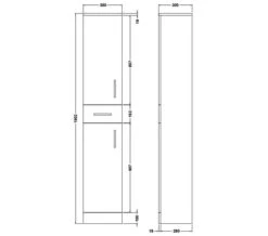 Nuie Mayford 350mm Wide Floor Standing White Tallboy Unit -Duravit Store M700 2023 5 20 9 1 27 402