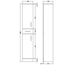 Nuie Mayford 350mm Wide Floor Standing White Tallboy Unit -Duravit Store M700 2023 5 20 9 1 55 834