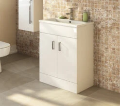 Nuie Eden 800mm High Floor Standing Gloss White Two Door Cabinet And Basin -Duravit Store M700 2023 5 23 10 0 0 351