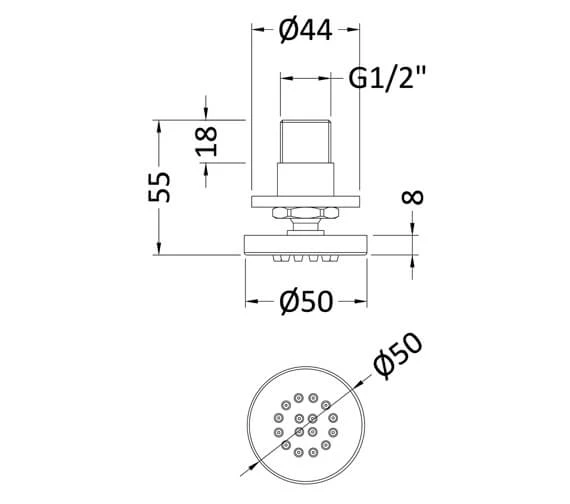 Nuie Chrome Shower Body Jet 8 Nuie Chrome Shower Body Jet - Image 6