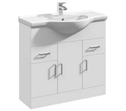 Nuie Mayford Gloss White 3 Door And 2 Drawer Vanity Unit And Basin -Duravit Store M700 2023 5 24 12 46 15 41