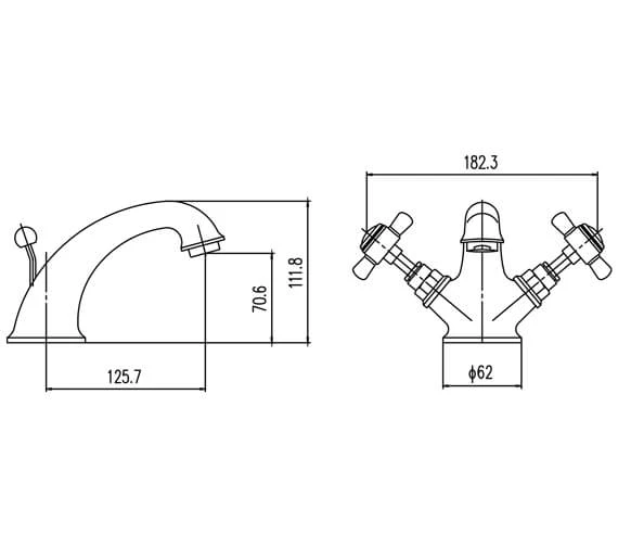 Nuie Beaumont Chrome Mono Basin Mixer Tap With Pop-Up Waste 7 Nuie Beaumont Chrome Mono Basin Mixer Tap With Pop-Up Waste - Image 5