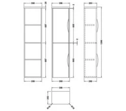 Nuie Parade 356 X 1399mm Two Door Wall Hung Tallboy Unit -Duravit Store M700 2023 5 29 11 15 55 441