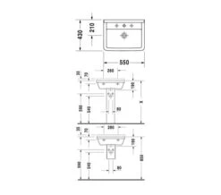 Duravit Starck 3 Underneath Glazed 1 Tap Hole Washbasin With Overflow -Duravit Store M700 2023 5 31 11 33 21 126
