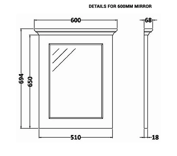 Bayswater Rectangular Flat Mirror 4 Bayswater Rectangular Flat Mirror - Image 2