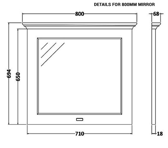 Bayswater Rectangular Flat Mirror 5 Bayswater Rectangular Flat Mirror - Image 3
