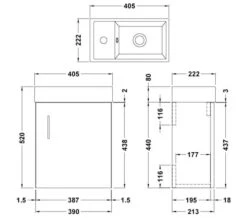 Nuie Vault 400mm Wide Single Door Wall Hung Unit And Basin -Duravit Store M700 2023 6 10 11 43 7 916