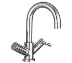 Nuie Series 2 Chrome Economy Mono Basin Mixer Tap With Push Button Waste
