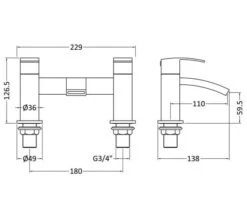 Nuie Vibe Chrome Deck Mounted Bath Shower Mixer Tap -Duravit Store M700 2023 6 10 7 22 12 131
