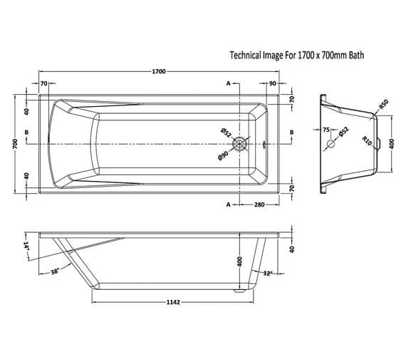 Nuie Bliss White Jewel Bathroom Suite 5 Nuie Bliss White Jewel Bathroom Suite - Image 3