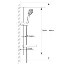 Hudson Reed Slimline Slider Rail Kit Chrome With Multifunction Round Handset -Duravit Store M700 2023 6 13 9 49 48 715