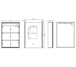 Hudson Reed Meloso 500 X 700mm Silver Single Door Mirror Cabinet -Duravit Store M700 2023 6 15 7 15 16 589