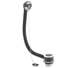 Nuie Brass Bath Waste And Overflow Chrome With Plug And Ball Chain