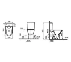 VitrA Integra 620mm Rim-ex Close Coupled Comfort Height WC Pan And Cistern -Duravit Store M700 2023 6 2 8 25 7 706