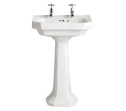 Heritage Granley Deco 550mm 2 Taphole Medium Basin