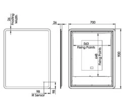 Roper Rhodes System LED Illuminated Mirror With Demister Pad -Duravit Store M700 2023 7 10 12 26 6 353