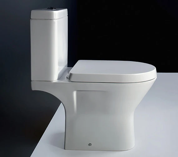 Essential IVY Close Coupled White Rimless WC Pan With Cistern And Seat 3 Essential IVY Close Coupled White Rimless WC Pan With Cistern And Seat