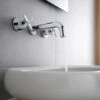 Roca Loft 3 Hole Chrome Basin Mixer Tap For Wall Mount Installation - 5A4743C00