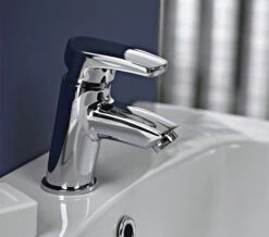 Bristan Orta Deck Mounted Chrome Basin Mixer Tap With Clicker Waste