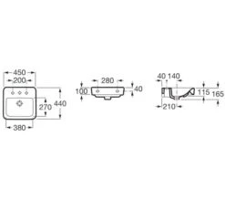 Roca Senso Square White Wall-Hung Basin With 1 Tap Hole 12 Roca Senso Square White Wall-Hung Basin With 1 Tap Hole -Duravit Store M700 2023 7 26 8 28 50 999