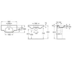 Roca Meridian-N Designer Wall Hung Basin White -Duravit Store M700 2023 7 28 15 46 24 638