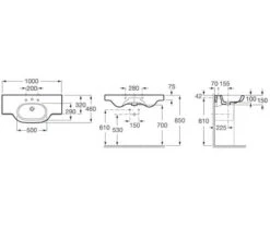 Roca Meridian-N Designer Wall Hung Basin White -Duravit Store M700 2023 7 28 15 46 52 878
