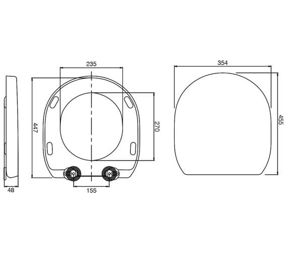 Roper Rhodes Zest White Soft Closing WC Seat 5 Roper Rhodes Zest White Soft Closing WC Seat - Image 3