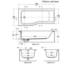 Ideal Standard Connect Air White Idealform Plus Shower Bath