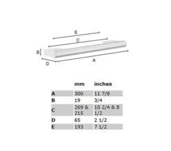 Smedbo Air Chrome Grab Bar 300mm -Duravit Store QS S103 2 mn