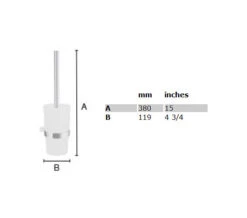 Smedbo Air Chrome Brush With Frosted Glass Container 7 Smedbo Air Chrome Brush With Frosted Glass Container -Duravit Store QS S106 2 mn
