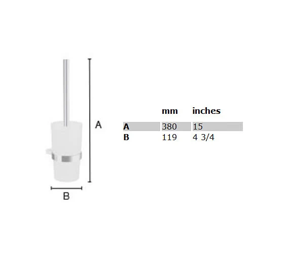 Smedbo Air Chrome Brush With Frosted Glass Container 5 Smedbo Air Chrome Brush With Frosted Glass Container - Image 3