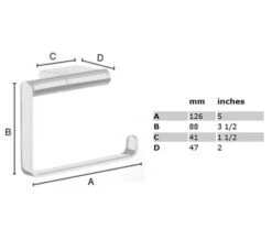 Smedbo Air Chrome Toilet Roll Holder -Duravit Store QS S108 2 mn