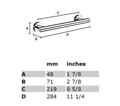 Smedbo Home 284mm Grab Bar 8 Smedbo Home 284mm Grab Bar -Duravit Store QS S147 2 mn