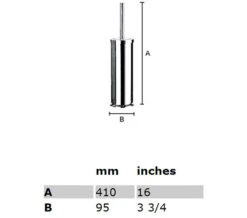 Smedbo Outline Free Standing Polished Chrome Toilet Brush And Holder -Duravit Store QS S229 2 mn