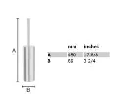 Smedbo Outline Lite Free Standing Polished Stainless Steel Round Toilet Brush 7 Smedbo Outline Lite Free Standing Polished Stainless Steel Round Toilet Brush -Duravit Store QS S249 2 mn