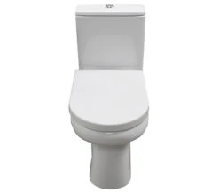 RAK Compact Deluxe 45cm High Rimless Close Coupled Full Access White WC Without Seat -Duravit Store QS V10037 3 mn