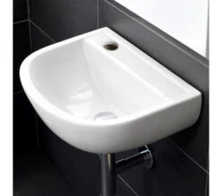 RAK Compact Special Needs 380mm White Wall Hung Basin -Duravit Store QS V10042 1 mn