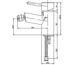 Imex Xcite Chrome Single Lever Bidet Mixer Tap With Clicker Waste 7 Imex Xcite Chrome Single Lever Bidet Mixer Tap With Clicker Waste -Duravit Store QS V15204 2 mn