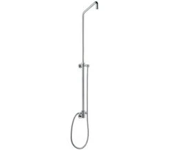 Imex Levo Chrome Shower Rigid Riser With Diverter And Integral Wall Connector