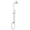 IMEX Levo Chrome Rigid Riser Set With Diverter And Round Shower Head -Duravit Store QS V15227 1 mn