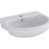 IMEX Ivo White 550mm 1 Tap Hole Semi Countertop Basin - LS1076 -Duravit Store QS V15294 1 mn
